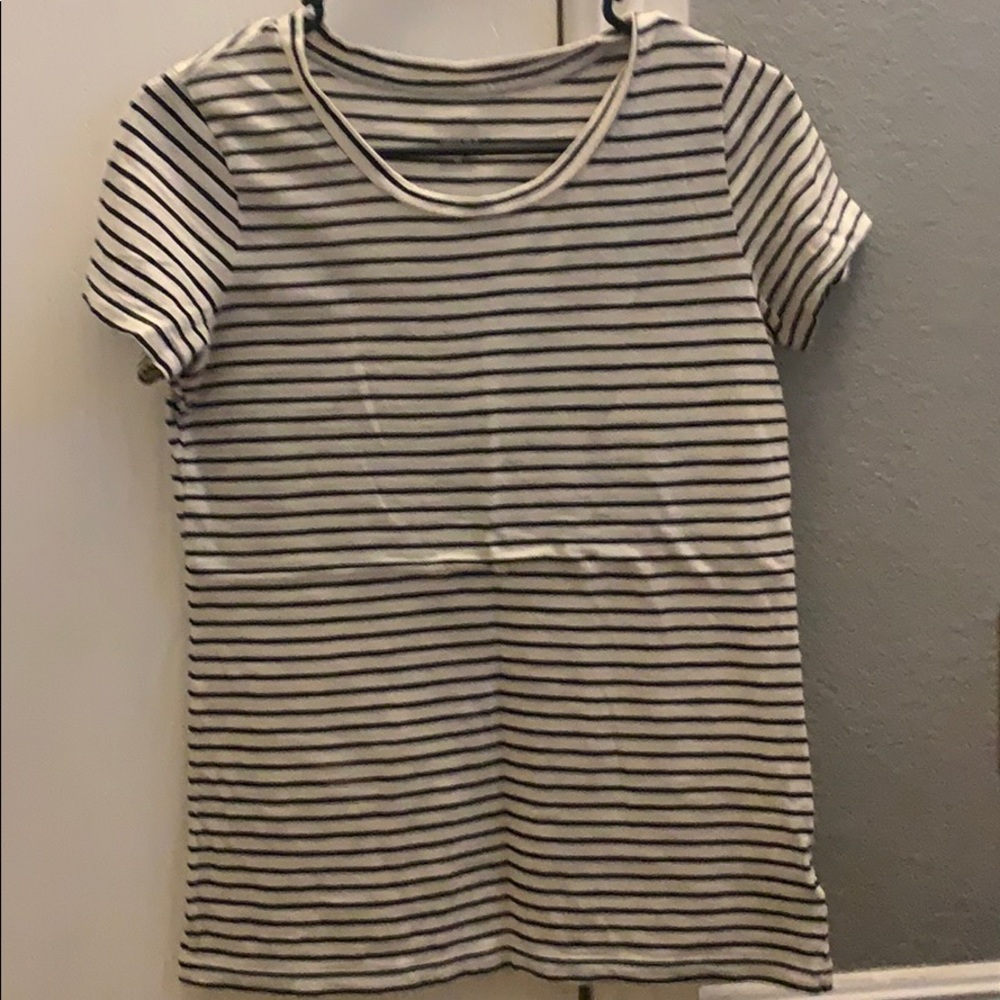 White and black Striped t-shirt